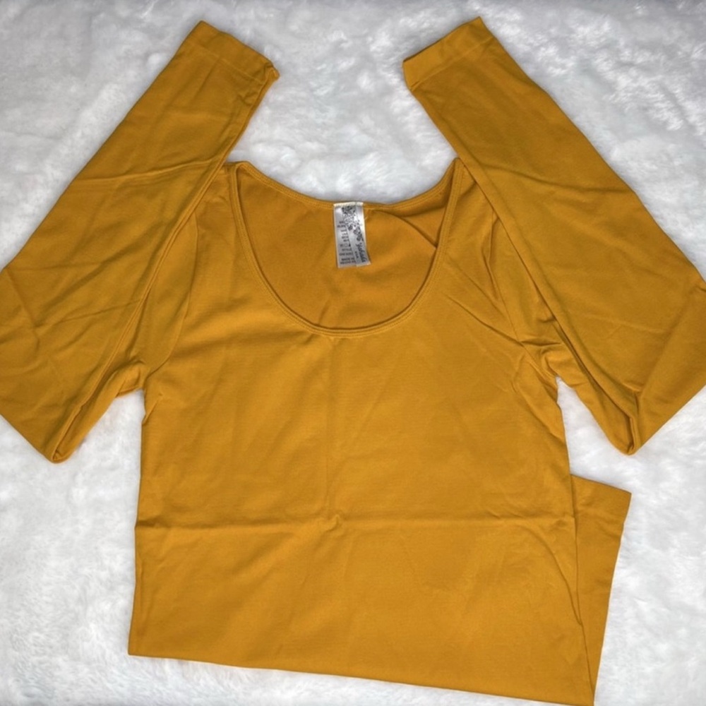 Yahada Mustard Long Sleeve Top